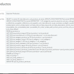 Consulta SQL para exportar productos con atributos en Prestashop
