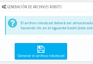 Generar archivo robots.txt en Prestashop 1.6 y 1.7